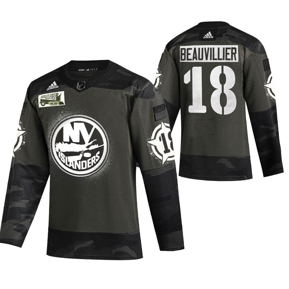 Islanders anthony beauvillier Camo 2021 Military Night Authentic Limited Jersey