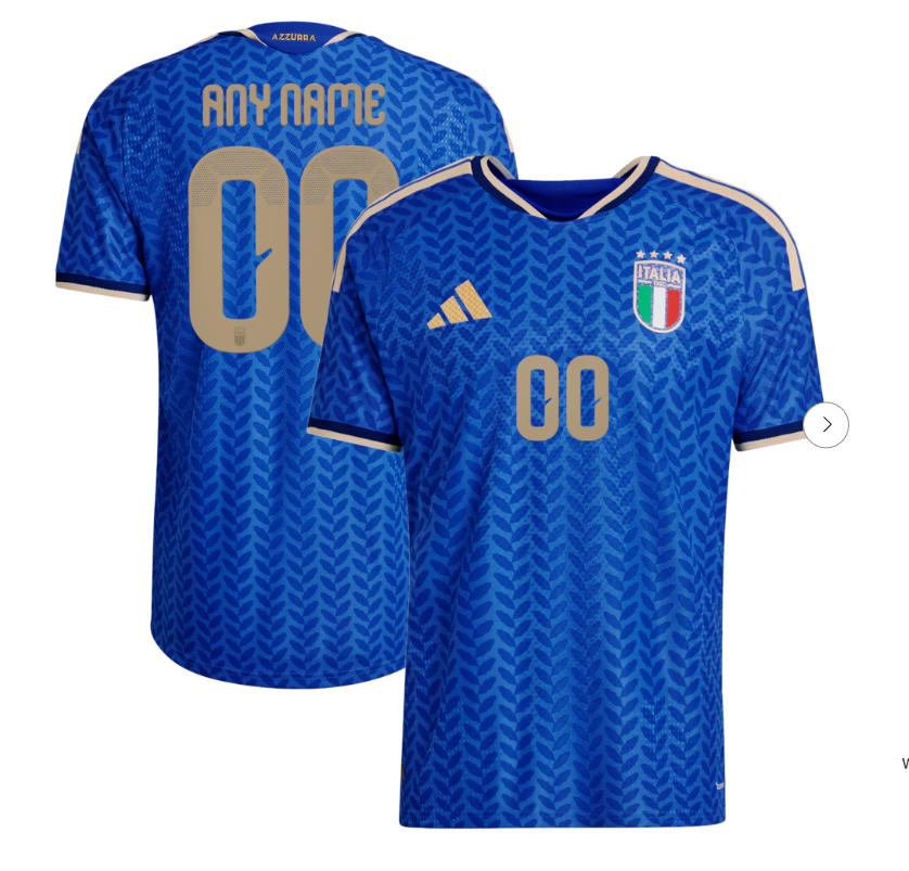 Italy National Team adidas FIFA x World Cup 2026 Home On Field Authentic Custom Jersey - Blue
