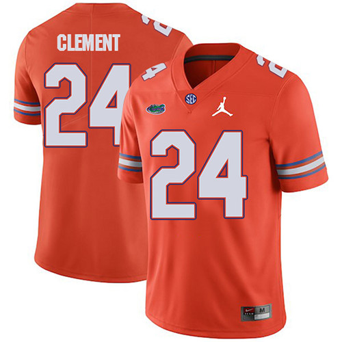Iverson Clement Florida Gators Men's Jersey - #24 NCAA Orange Stitched Jordan Authentic