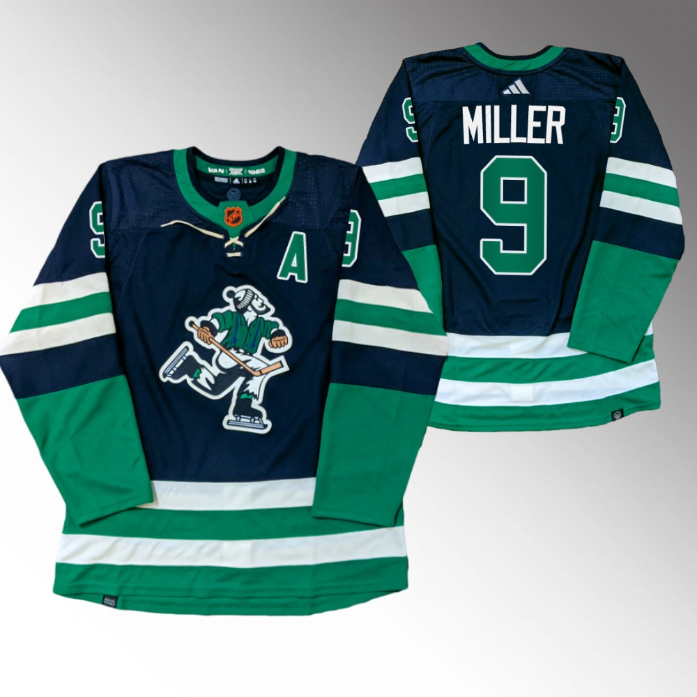 J.T. Miller 2022-23 Vancouver Canucks Navy Reverse Retro PrimeGreen Jersey