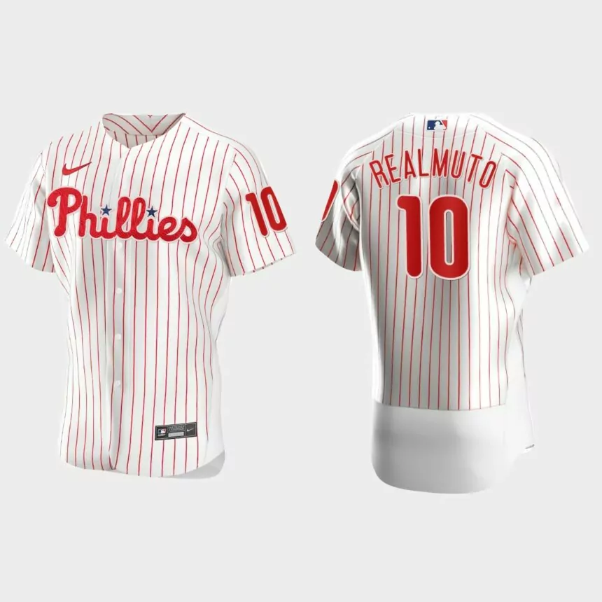 J.T. Realmuto #10 Philadelphia Phillies Authentic Home Jersey – White