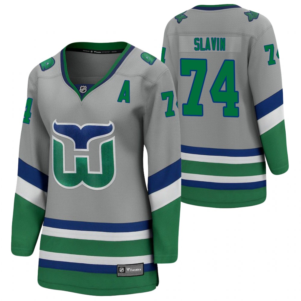 Jaccob Slavin Carolina Hurricanes 2021 Special Edition Gray Women Jersey