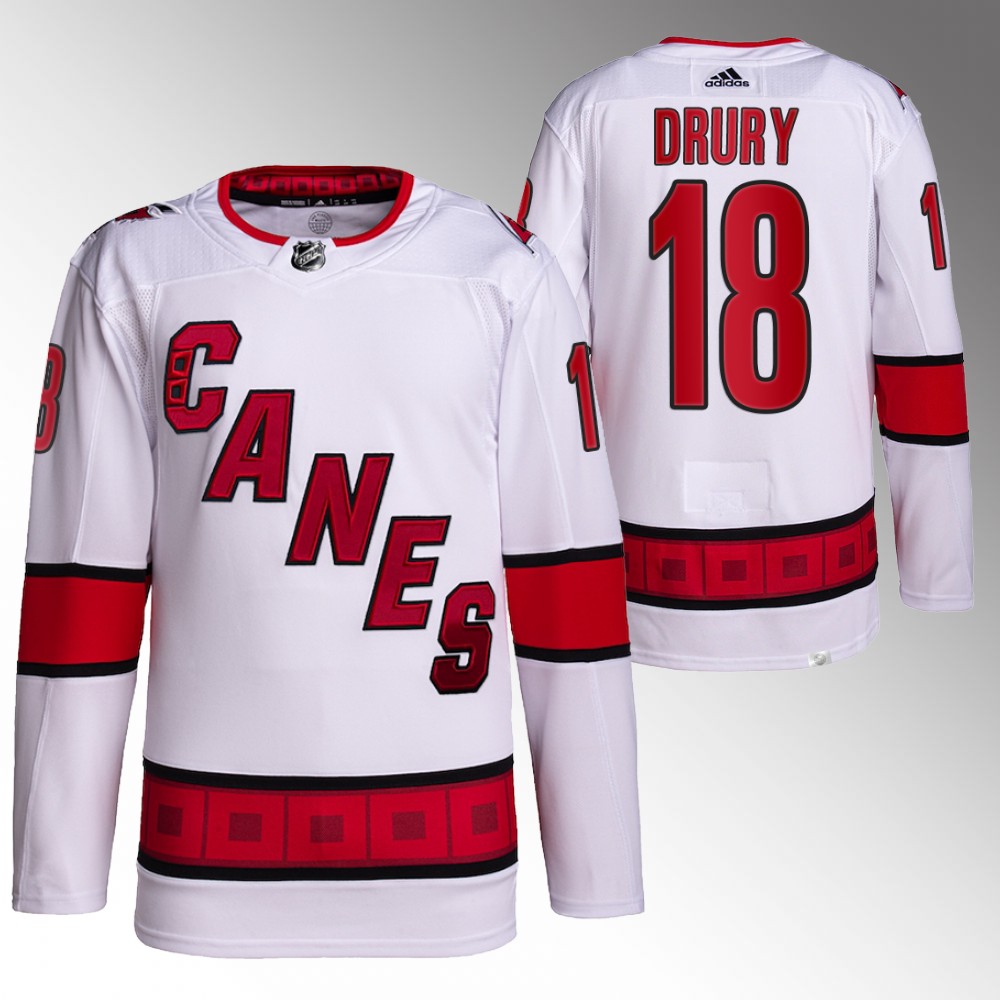 Jack Drury Carolina Hurricanes White Authentic Primegreen Away Jersey