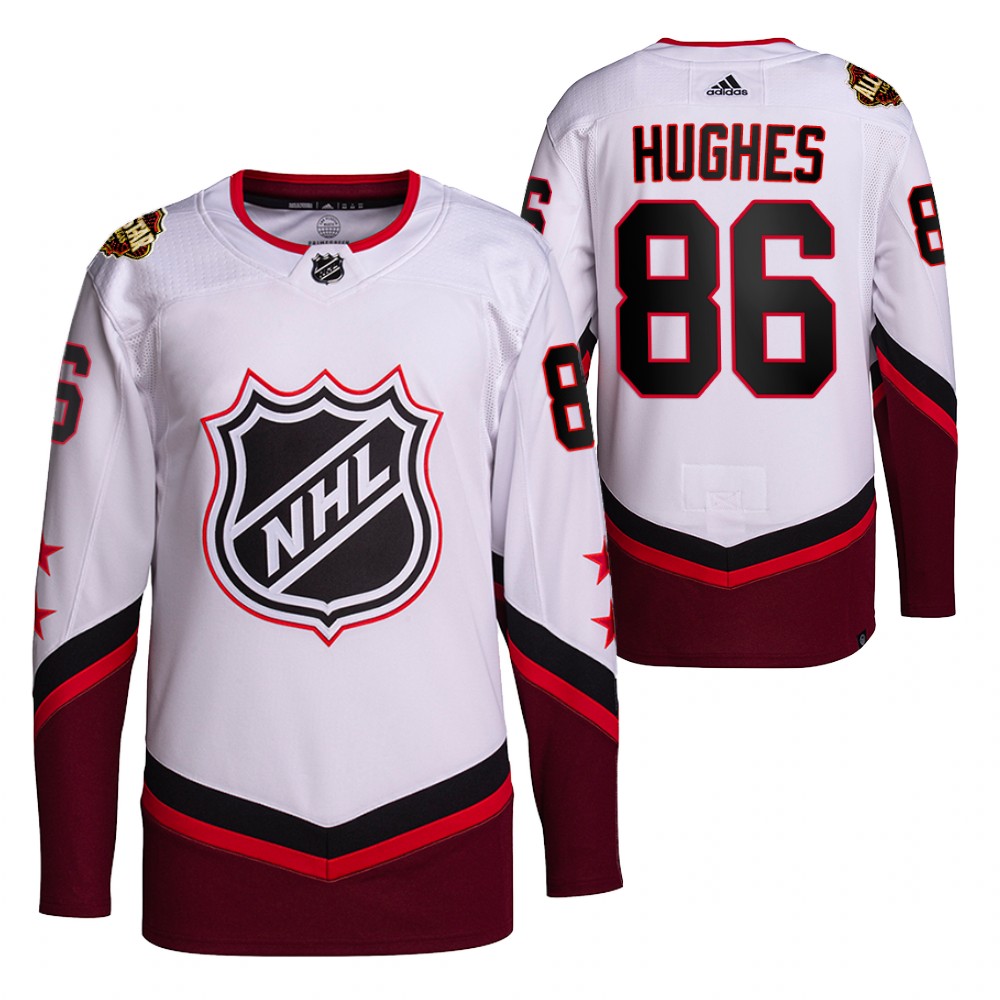 Jack Hughes New Jersey Devils White 2022 NHL All-Star Authentic Primegreen Jersey
