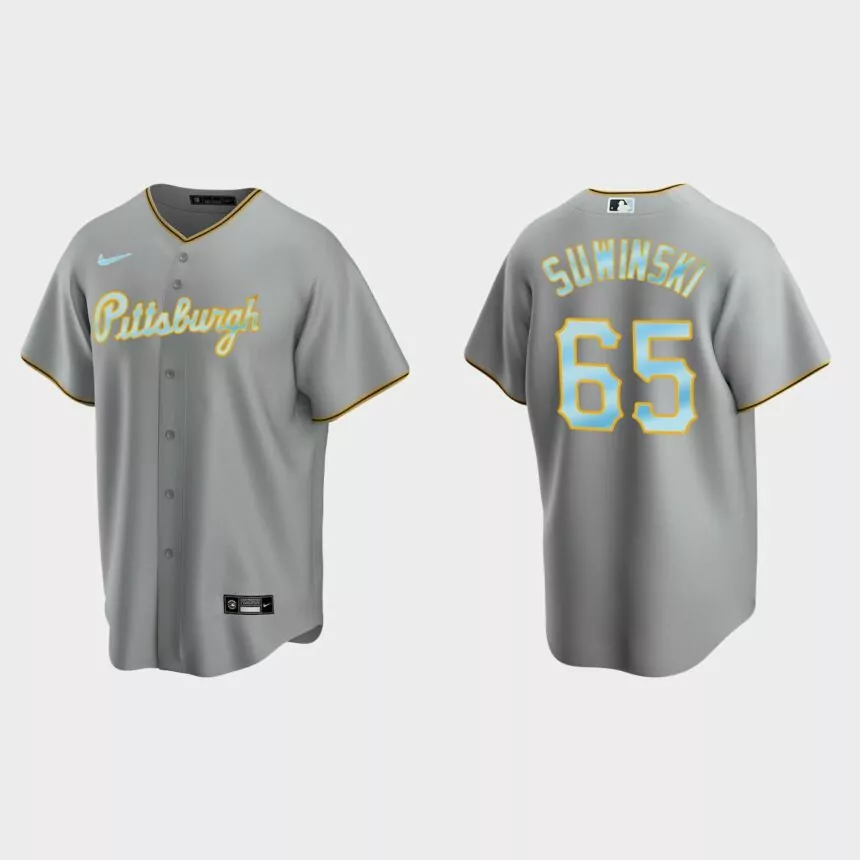 Jack Suwinski Pittsburgh Pirates 2022 Father’s Day Replica Jersey – Gray
