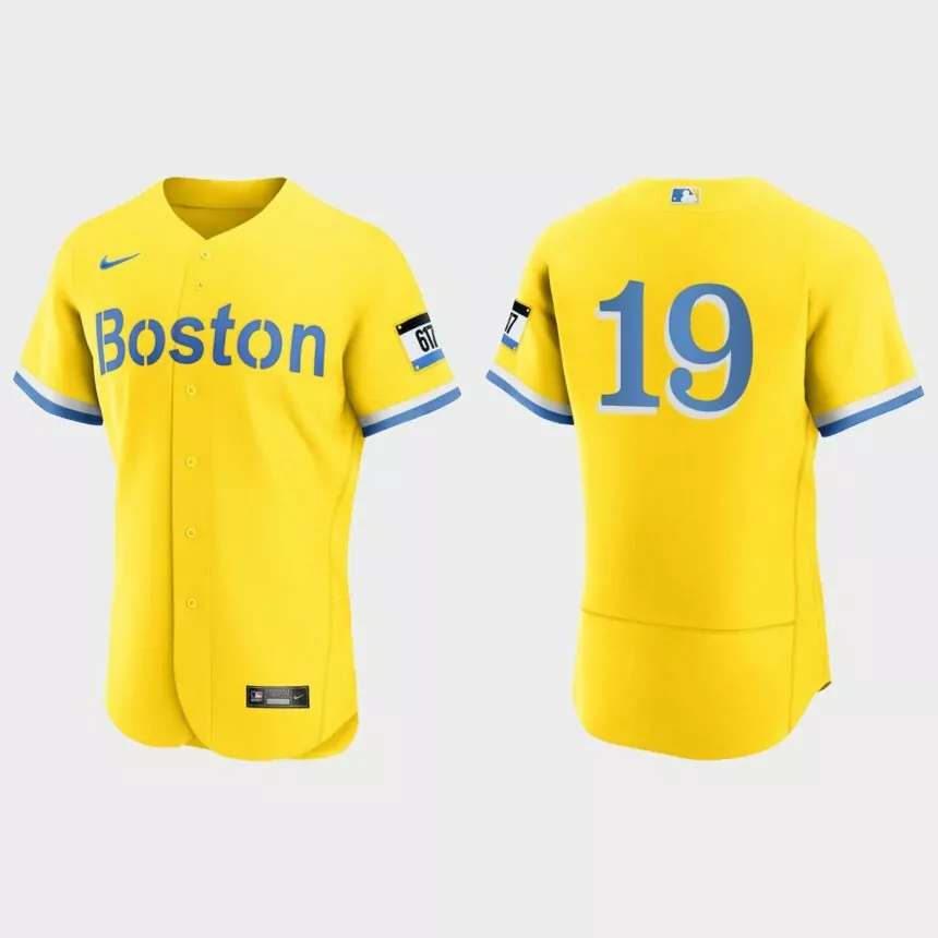 Jackie Bradley Jr. Boston Red Sox 2021 City Connect Authentic Jersey – Gold Light Blue