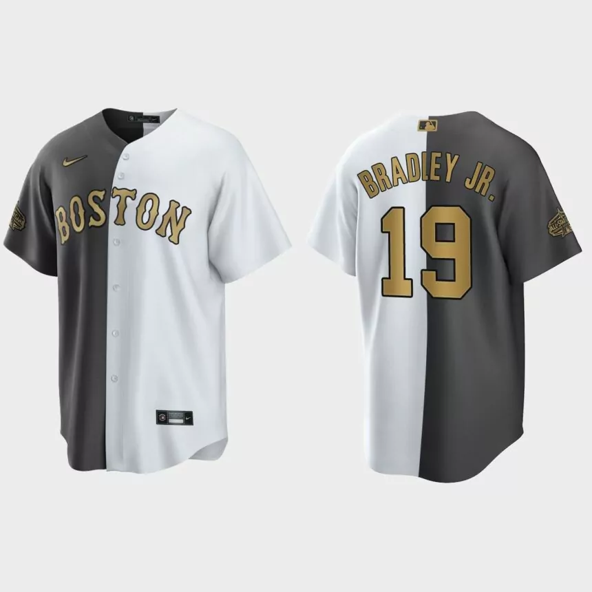 Jackie Bradley Jr. Boston Red Sox 2022 MLB All-Star Game Split Jersey – White Charcoal