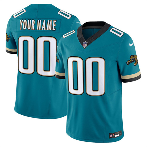 Jacksonville Jaguars Throwback Vapor Limited Custom Jersey - All Stitched Teal