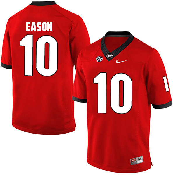 Jacob Eason Georgia Bulldogs Men's Jersey - #10 NCAA Red Limited Home