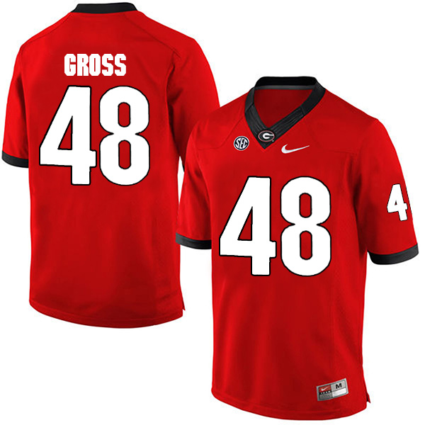 Jacob Gross Georgia Bulldogs Men's Jersey - #48 NCAA Red Limited Home