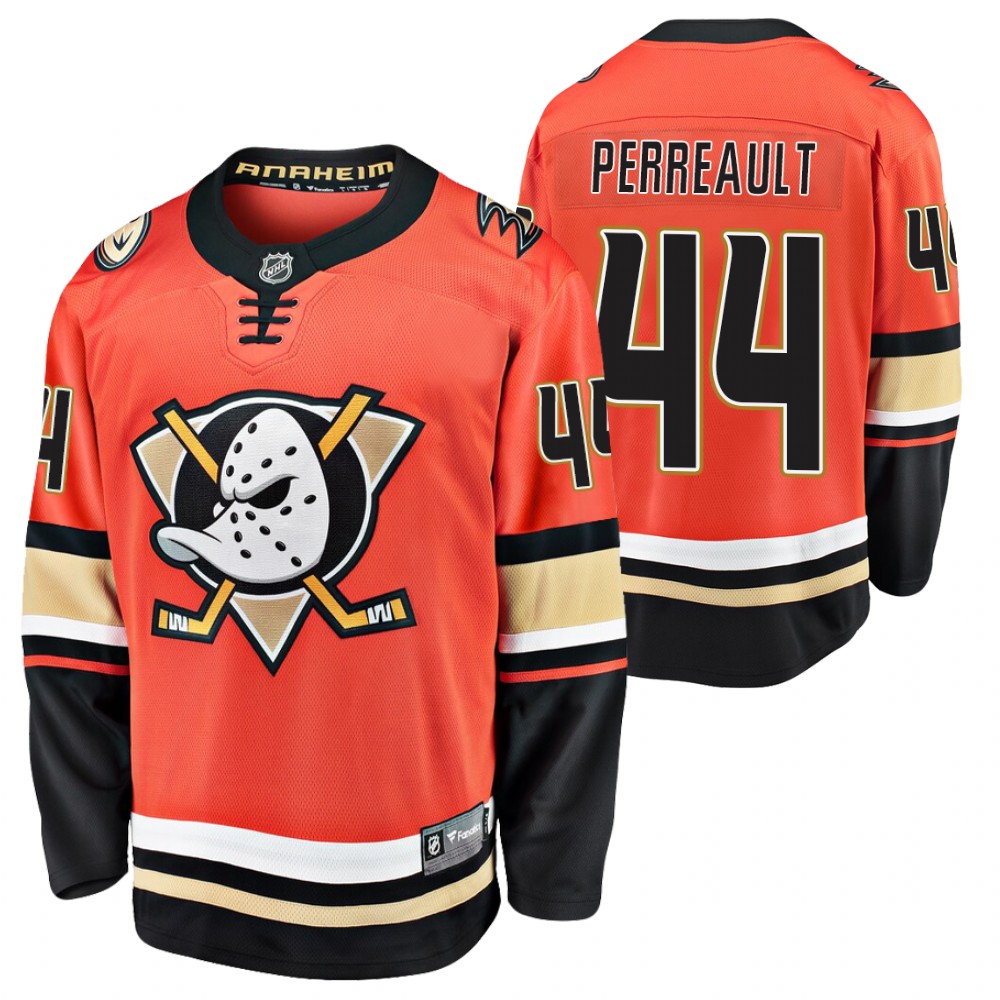 Jacob Perreault Anaheim Ducks 2020 NHL Draft Orange Alternate Premier Jersey