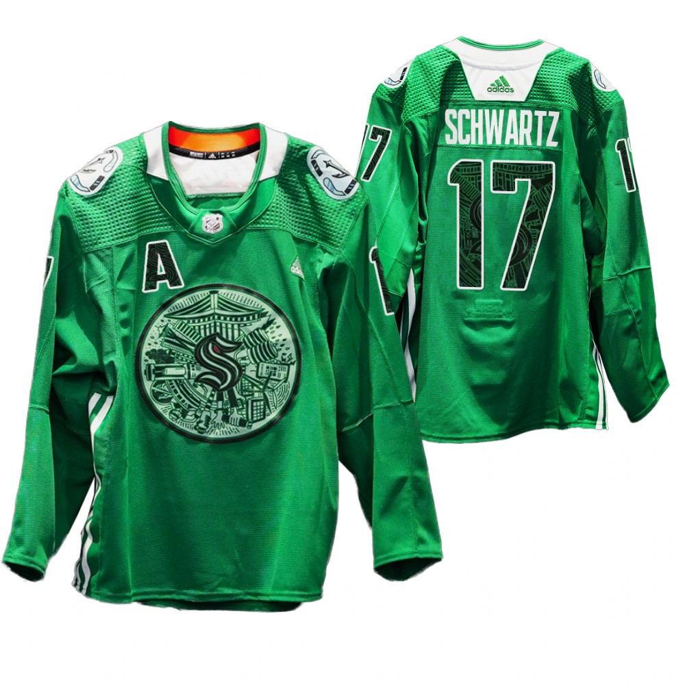 Jaden Schwartz Kraken Green Night Jersey Green Eco-conscious