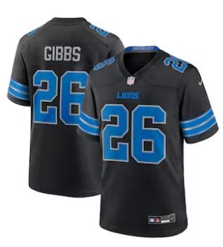 Jahmyr Gibbs Detroit Lions Nike 2nd Alternate Game Jersey - Black