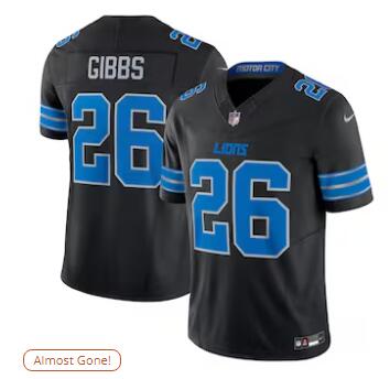 Jahmyr Gibbs Detroit Lions Nike 2nd Alternate Vapor F.U.S.E. Limited Jersey - Black