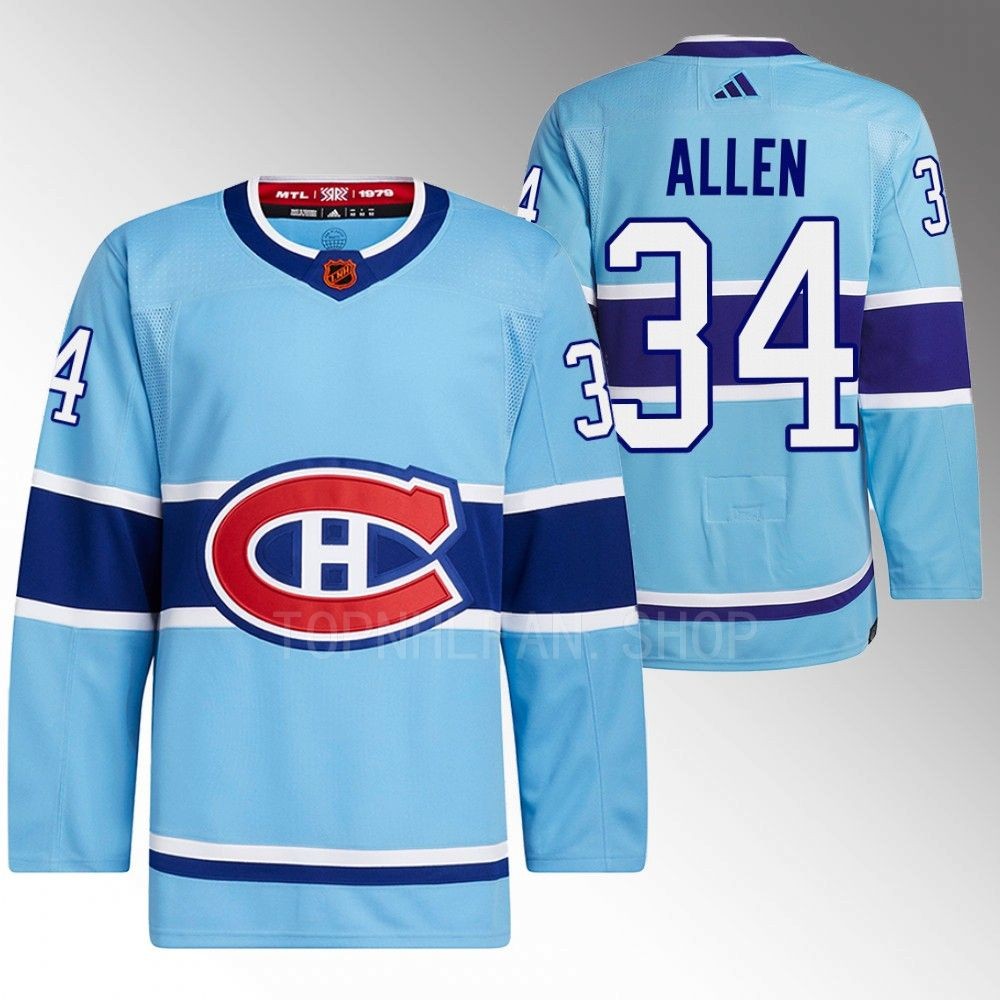 Jake Allen 2022 Montreal Canadiens Blue Reverse Retro 2.0 Authentic Primegreen Jersey