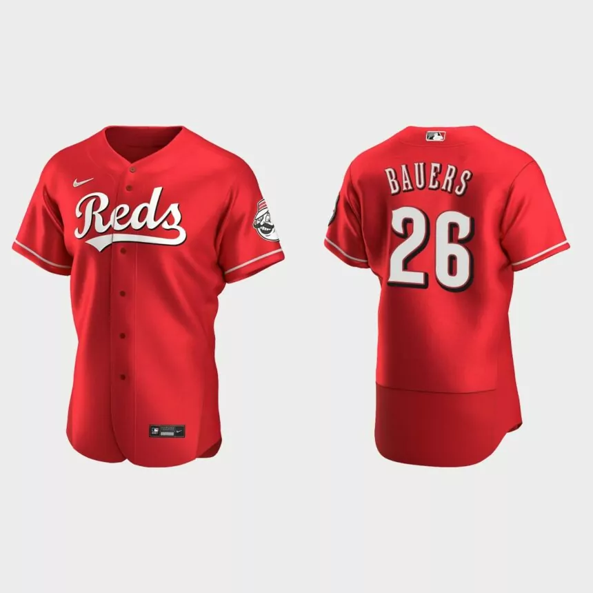 Jake Bauers Cincinnati Reds Authentic Alternate Jersey – Scarlet