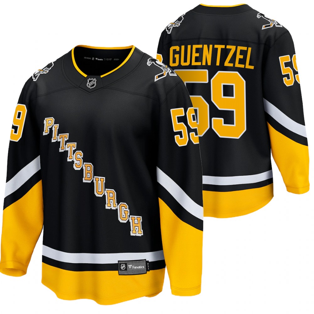 Jake Guentzel Jersey Pittsburgh Penguins Alternate Black 2021-22 Premier Breakaway