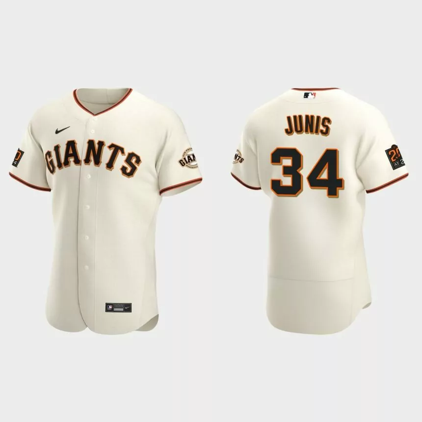 Jake Junis San Francisco Giants Authentic Home Jersey – Cream