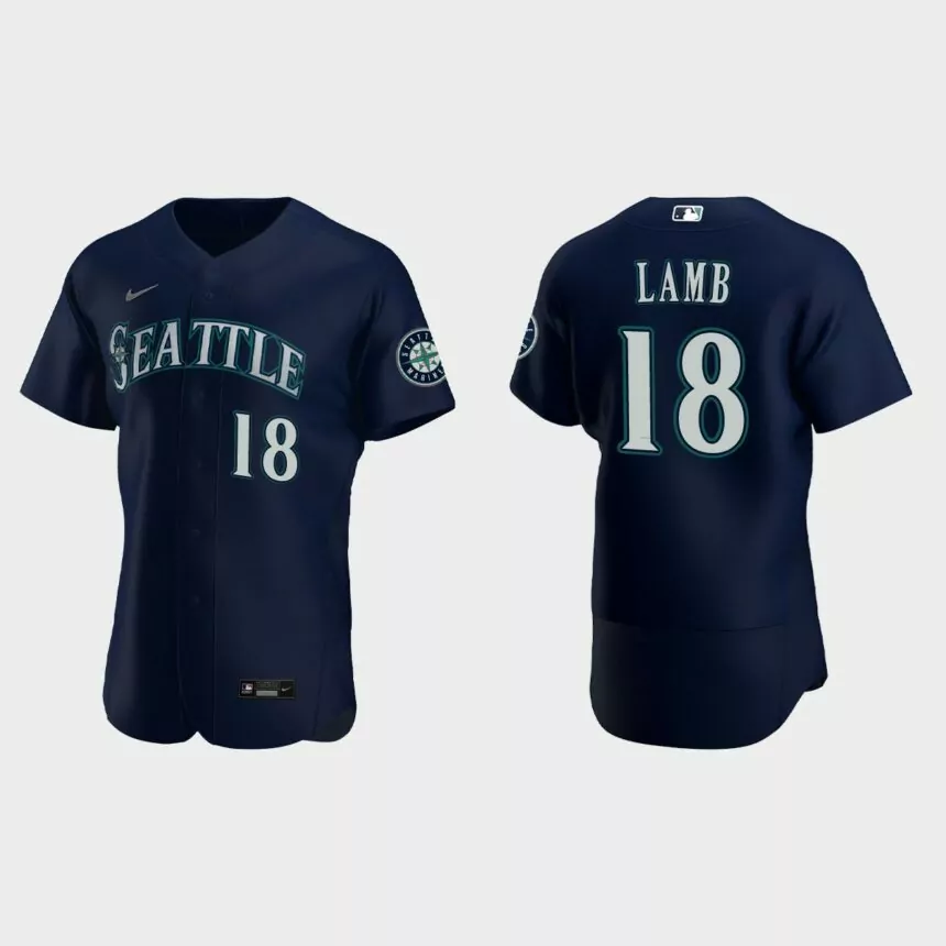 Jake Lamb Seattle Mariners Authentic Jersey – Navy