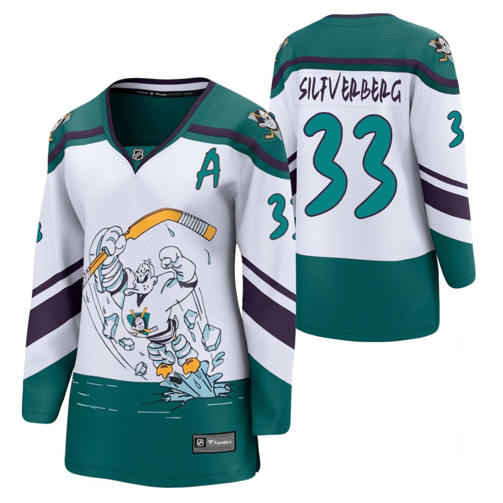 Jakob Silfverberg Anaheim Ducks Reverse Retro White Women Jersey