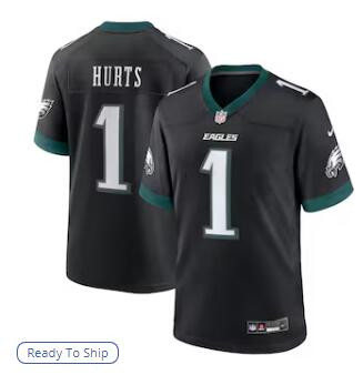 Jalen Hurts Philadelphia Eagles Nike Alternate Game Jersey - Black