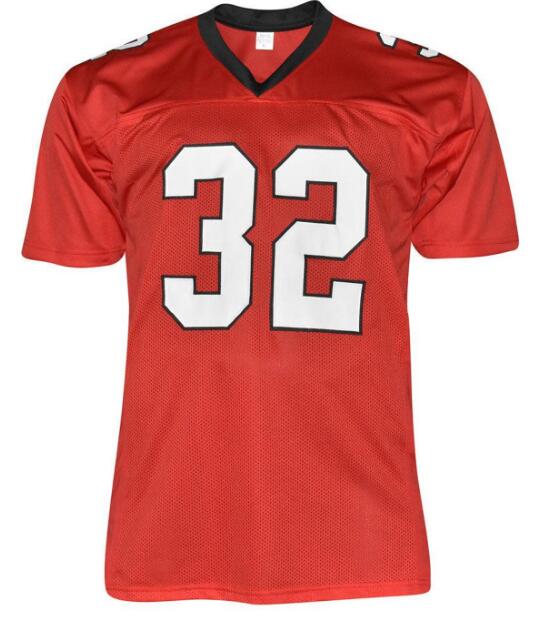 Jamal Anderson Signed Atlanta Pro Red Football Jersey