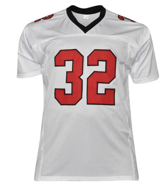 Jamal Anderson Signed Atlanta Pro White Football Jersey