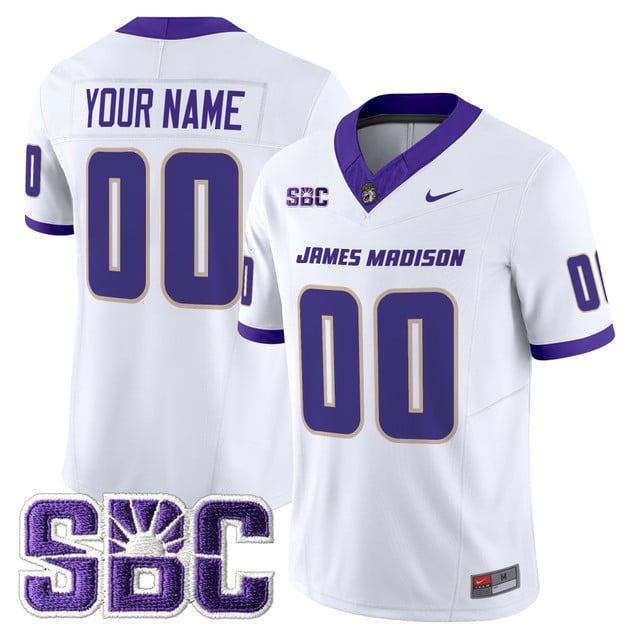 James Madison Dukes 2025 Vapor Limited Custom Jersey white