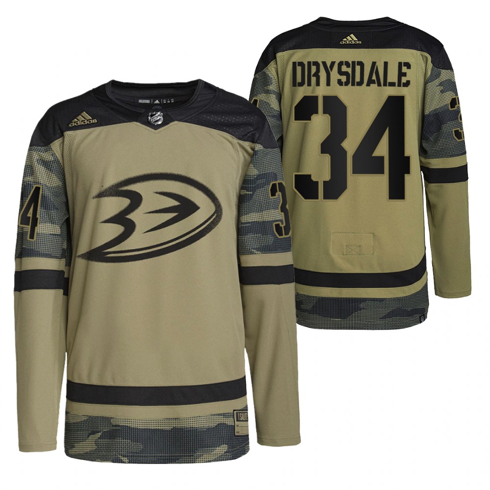 Jamie Drysdale Ducks Military Appreciation Jersey Camo Authentic Practice
