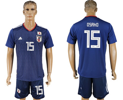 Japan #15 Osako Home Soccer Country Jersey