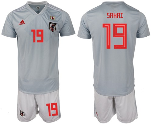 Japan #19 Sakai Away Soccer Country Jersey