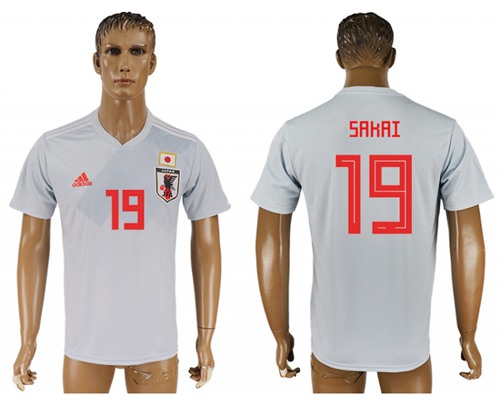 Japan #19 Sakai Away Soccer Country Jersey