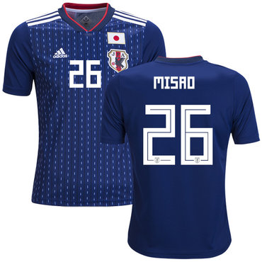 Japan #26 Misao Home Kid Soccer Country Jersey