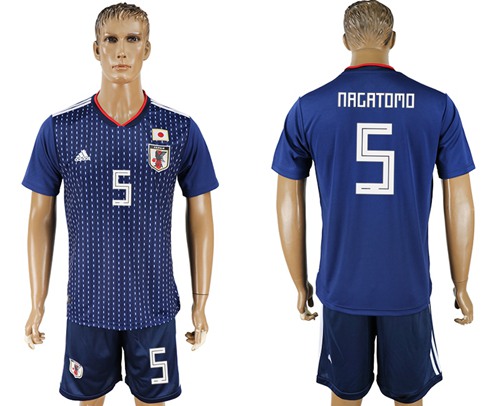 Japan #5 Nagatomo Home Soccer Country Jersey