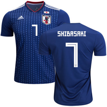 Japan #7 Shibasaki Home Soccer Country Jersey