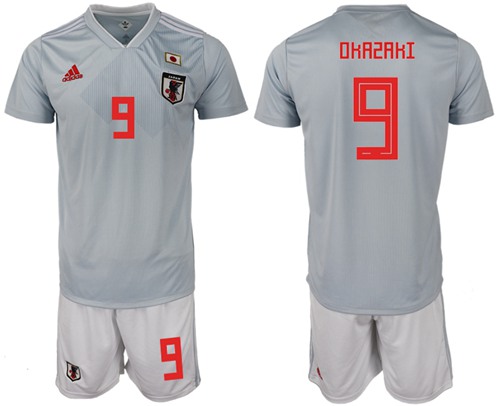 Japan #9 Okazaki Away Soccer Country Jersey