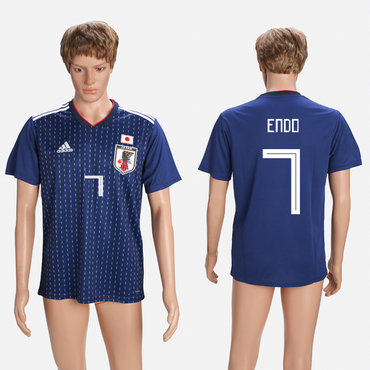 Japan 7 ENDO Home 2018 FIFA World Cup Thailand Soccer Jersey