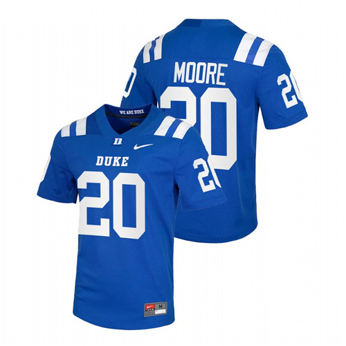 Jaquez Moore Duke Blue Devils Blue College Football Jersey