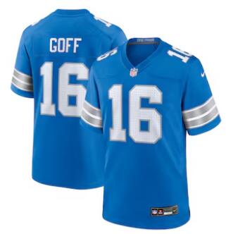 Jared Goff Detroit Lions Nike Game Jersey - Blue