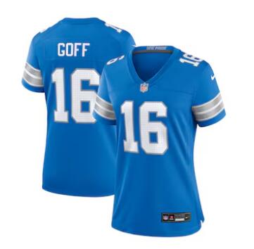 Jared Goff Detroit Lions Nike Women's Game Jersey - Blue