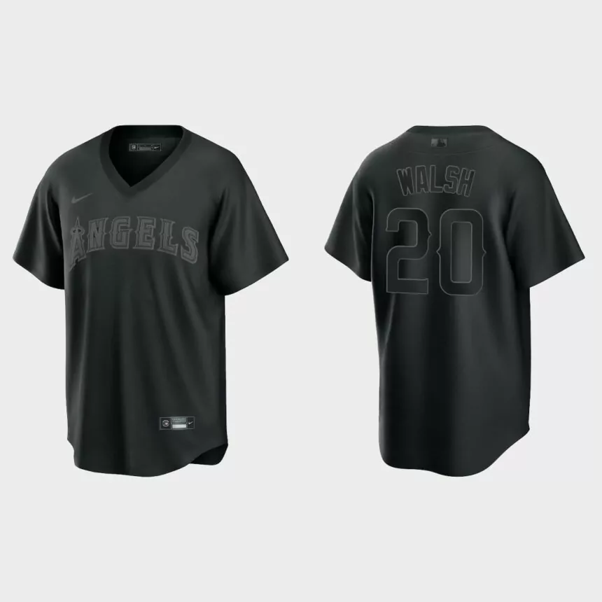 Jared Walsh Los Angeles Angels Pitch Black Fashion Replica Jersey – Black