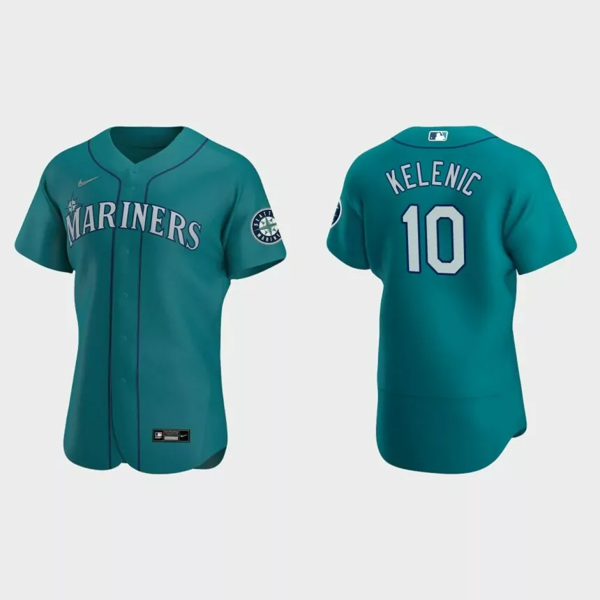 Jarred Kelenic Seattle Mariners Authentic Alternate Jersey – Aqua