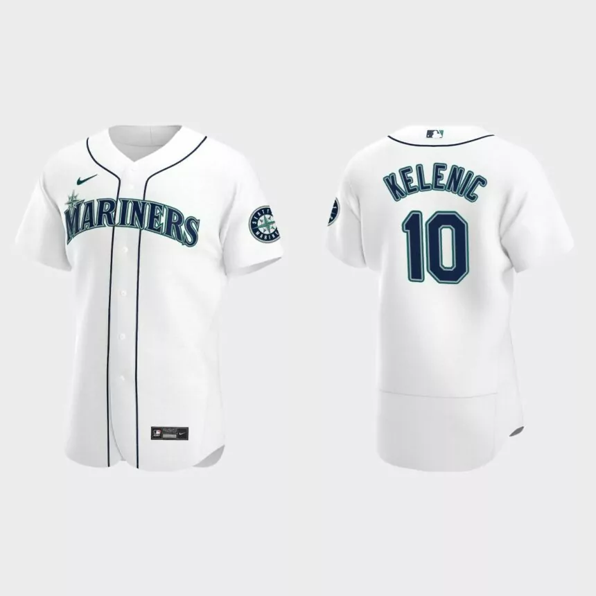 Jarred Kelenic Seattle Mariners Authentic Home Jersey – White