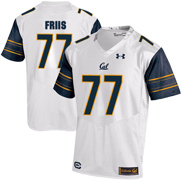 Jasper Friis California Golden Bears Men's Jersey - #77 NCAA White Stitched Authentic
