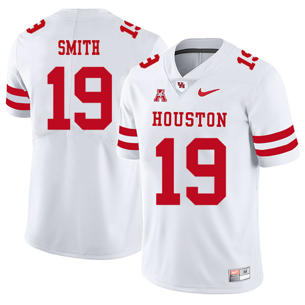 Javian Smith Houston Cougars Men's Jersey - #19 NCAA White Stitched Authentic