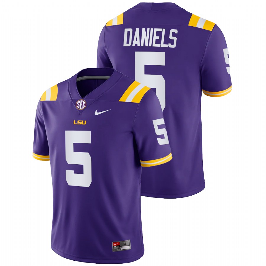 Jayden Daniels LSU Tigers Purple College Football 2022 Trade Jersey