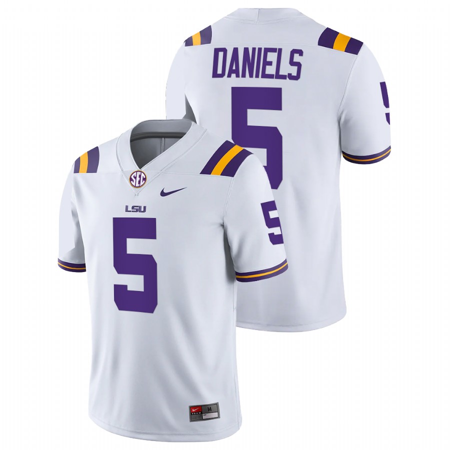 Jayden Daniels LSU Tigers White College Football 2022 Trade Jersey