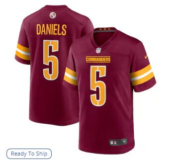 Jayden Daniels Washington Commanders Nike Player Game Jersey - Burgundy
