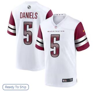 Jayden Daniels Washington Commanders Nike Player Game Jersey - White