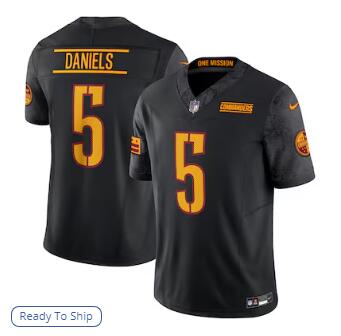 Jayden Daniels Washington Commanders Nike Vapor F.U.S.E. Limited Jersey - Black